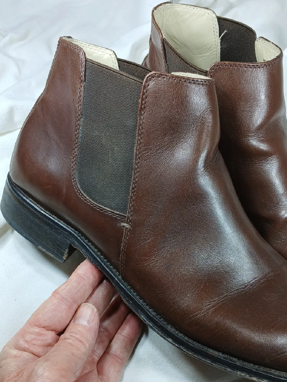 Kenneth Cole New York Men's Brown Leather Chelsea Boots